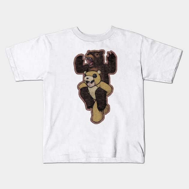 Holding A Bear Kids T-Shirt by ClorindaDeRose